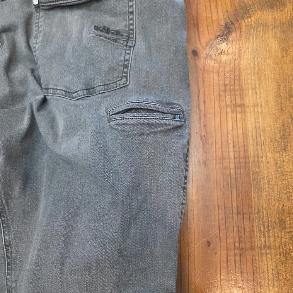 Kuhl‎ Pants Mens 40X30 Rydr Jean Gray Gusseted Canvas Articulated Knee